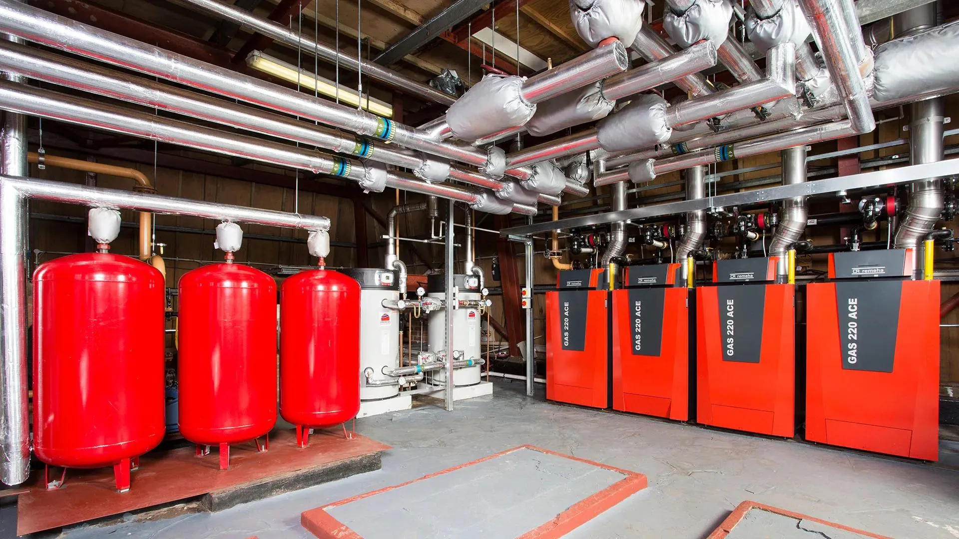 Commercial boiler plant room installed by BSW Heating